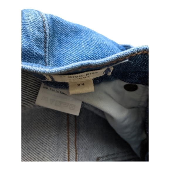 Madewell 9" High Rise Skinny Jeans Raw Hem Edition Women's 24 Blue Paloma Wash - Picture 9 of 13